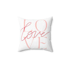 Love You Printed Spun Polyester Sqaure Pillow Case for Valentine