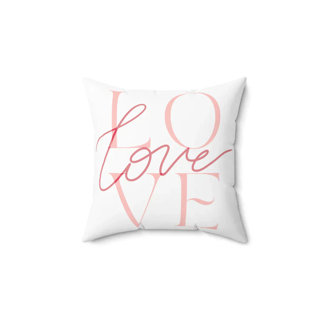 Love You Printed Spun Polyester Sqaure Pillow Case for Valentine