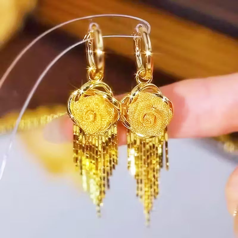 14 k Gold Rose Set