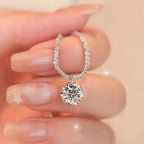 Crystal Zircon diamond Round Retro Simple Necklace Complete set