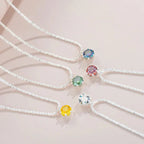 Crystal Zircon diamond Round Retro Simple Necklace Complete set