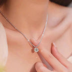 Crystal Zircon diamond Round Retro Simple Necklace