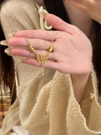 Butterfly Tassel Necklaces(18k Gold )
