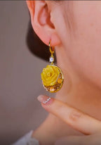 Zircon Galaxy Golden earrings(24k gold plated)